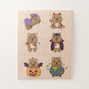 Quokka Halloween Devil Pumpkin Vampire Costume Jig Puzzle