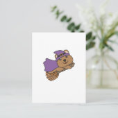 Quokka Halloween Hexenkind Hexenkostüm Feiertagspostkarte (Stehend Vorderseite)