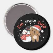 Quokka Ich bin Schnee Niedlich Snowman Snow Pun Ma Magnet (Vorderseite/Rückseite)