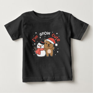 Quokka I'm Snow Niedlich Snowman Snow Pun Baby T-shirt