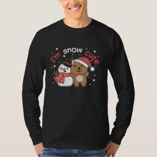 Quokka I'm Snow Niedlich Snowman Snow Pun T-Shirt