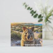 Quokka in Rottnest Island Australien Postkarte (Stehend Vorderseite)