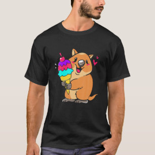 Quokka isst Eiscreme Niedlicher Quokka für Kinder T-Shirt