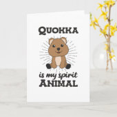 Quokka ist mein Geisttier - Niedliche Quokkas Vint Karte (Gelbe Blume)