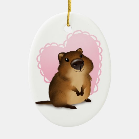 Quokka Keramik Ornament (Vorne)