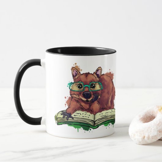 Quokka-Leserbuch Tasse (Mit Donut)