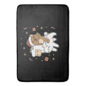 Quokka Llama Weihnachtsschnee Wintertiere Badematte (Vorderseite Vertikal)