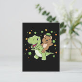 Quokka mit T-rex St. Patrick's Day Irland Postca Postkarte (Stehend Vorderseite)