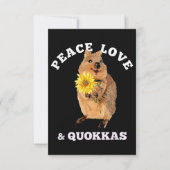 quokka Peace Love Karte (Vorderseite)