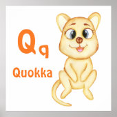 Quokka personalisieren ABC: Letter Q - Fügen Sie I Poster (Vorne)