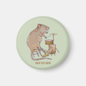 Quokka Playing Drums Magnet (Vorne)