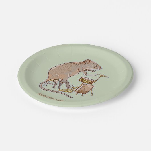 Quokka Playing Drums Pappteller (Schrägansicht)