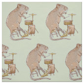 Quokka Playing Drums Stoff (Muster)