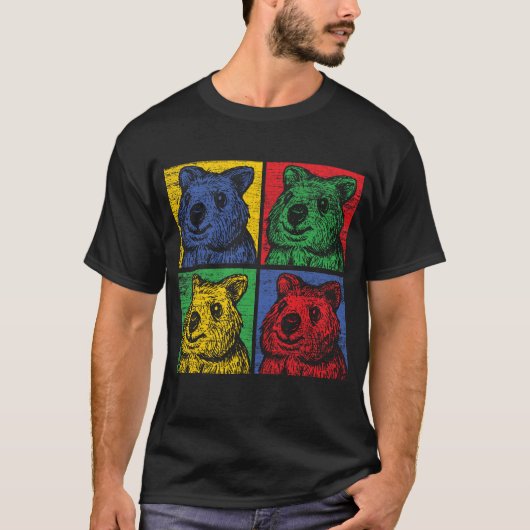 Quokka Popart T-Shirt (Vorderseite)