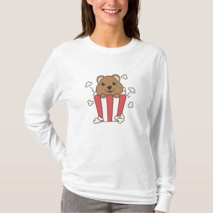 Quokka Popcorn Time Funny Animes in Fast Food T-Shirt