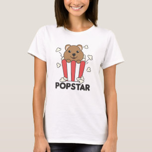 Quokka Popcorn Time Funny Animes in Fast Food T-Shirt