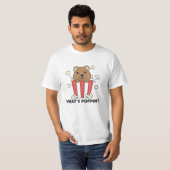 Quokka Popcorn Whats Poppin Funny T-Shirt (Vorne ganz)