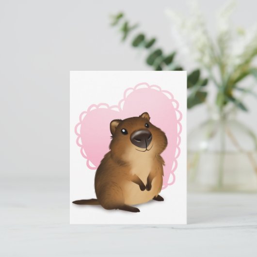 Quokka Postkarte (Stehend Vorderseite)