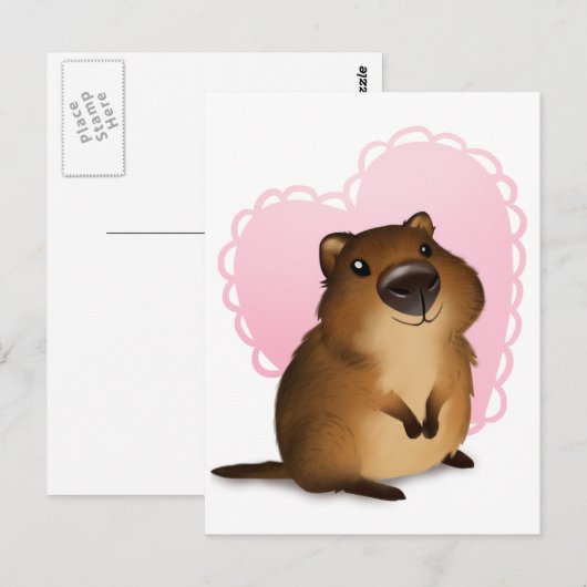 Quokka Postkarte (Vorne/Hinten)