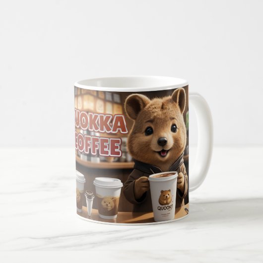 Quokka-Tasse Kaffeetasse (VorderseiteRechts)