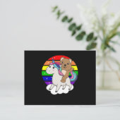 Quokka Unicorn Rainbow Animals Quokkas Unicorns Postkarte (Stehend Vorderseite)