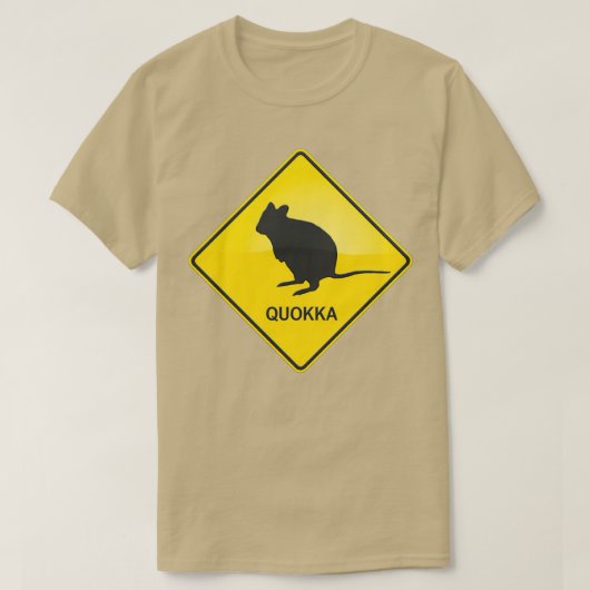 Quokka-Warnzeichen T-Shirt (Design vorne)