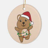 Quokka Weihnachts-Wintertiere Quokkas Keramik oder Ornament (Links)
