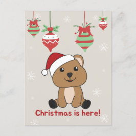 Quokka Weihnachtsschnee Wintertiere Quokkas Holid Feiertagspostkarte