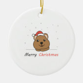 Quokka Weihnachtsschnee Wintertiere Quokkas Keramik Ornament (Vorne)