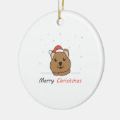 Quokka Weihnachtsschnee Wintertiere Quokkas Keramik Ornament (Links)