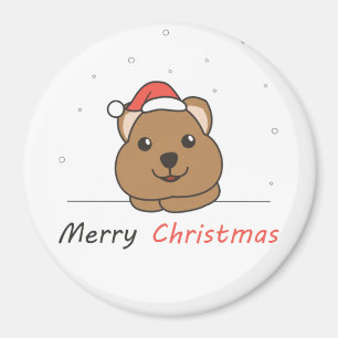 Quokka Weihnachtsschnee Wintertiere Quokkas Magnet