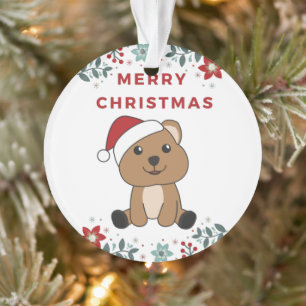 Quokka Weihnachtsschnee Wintertiere Quokkas Ornam Ornament