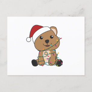 Quokka Weihnachtsschnee Wintertiere Quokkas Postkarte