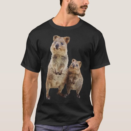 Quokka with Baby Cute Australian Teddy Bear Essent T-Shirt (Vorderseite)