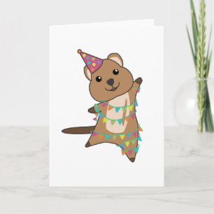 Quokka wünscht Ihnen viel Glück zum Geburtstag Karte