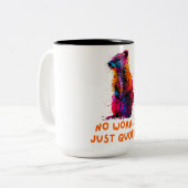 Quokka Zweifarbige Tasse (Vorderseite Links)