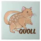 Quoll Australian Marsupial Fliese (Vorderseite)