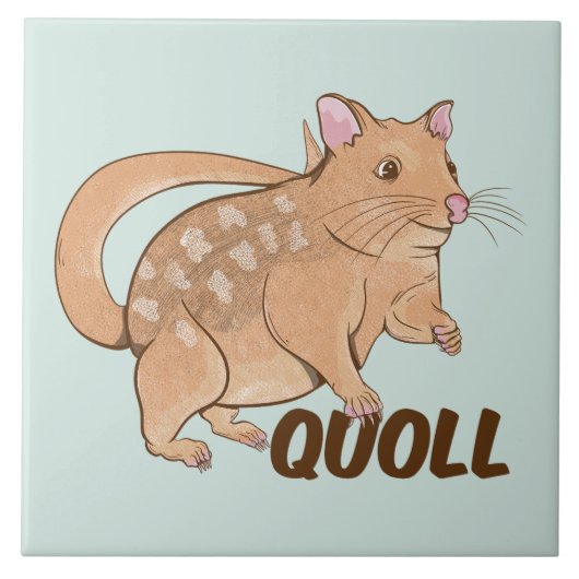 Quoll Australian Marsupial Fliese (Vorderseite)