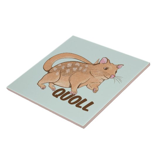 Quoll Australian Marsupial Fliese (Seite)