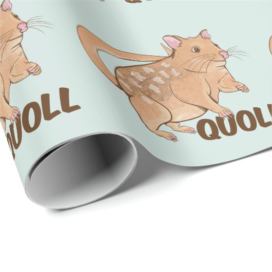 Quoll Australian Marsupial Geschenkpapier (Rolleneckpunkt)