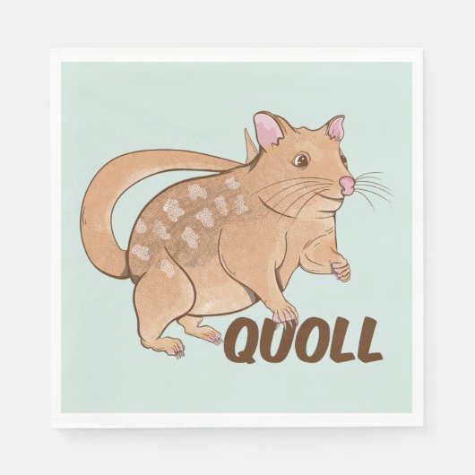Quoll Australian Marsupial Serviette (Vorderseite)