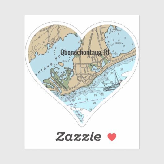 Quonochontaug Rhode Island Aufkleber (Blatt)