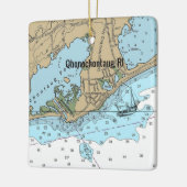 Quonochontaug Rhode Island Chart Keramikornament (Links)