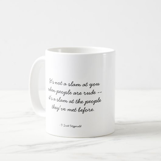 Quotable Coffee Tasse - Rudeness (Vorderseite Links)
