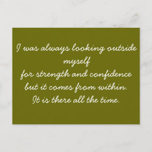 Quotable Postkarte - Selbstvertrauen