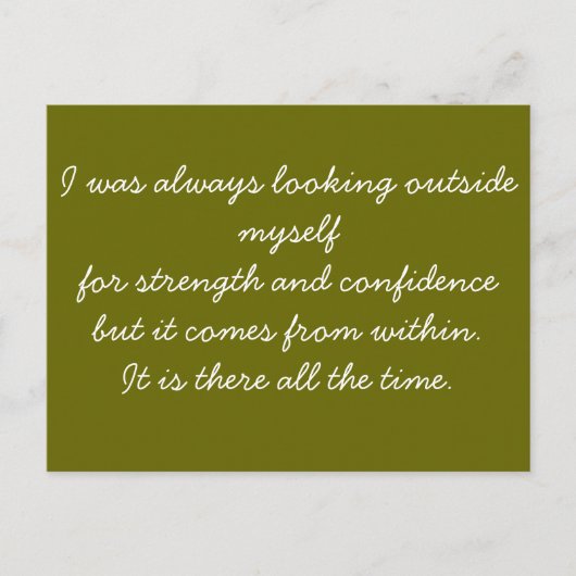 Quotable Postkarte - Selbstvertrauen (Vorderseite)
