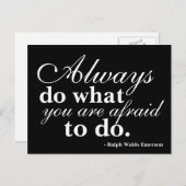 Quotable - Tu, was du am meisten fürchtest - Post Postkarte (Vorne/Hinten)