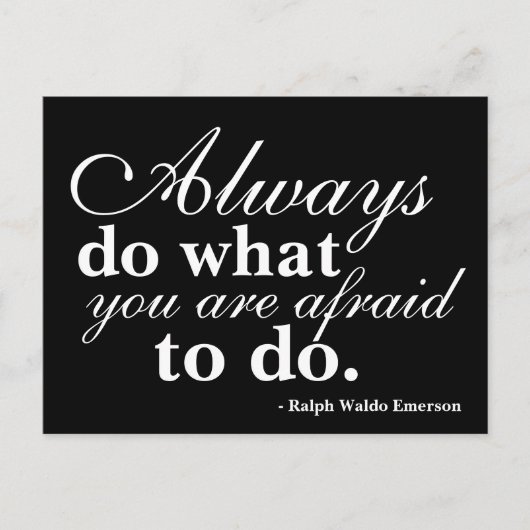 Quotable - Tu, was du am meisten fürchtest - Post Postkarte (Vorderseite)