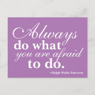 Quotable - Tun Sie, was Sie am Lila und weiß fürch Postkarte