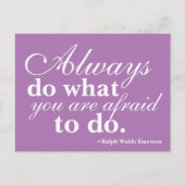 Quotable - Tun Sie, was Sie am Lila und weiß fürch Postkarte (Vorderseite)